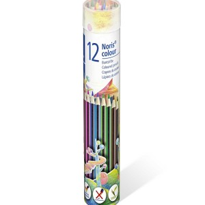 STAEDTLER SET OF 12 PENCIL COLORS IN METAL ROUND TIN