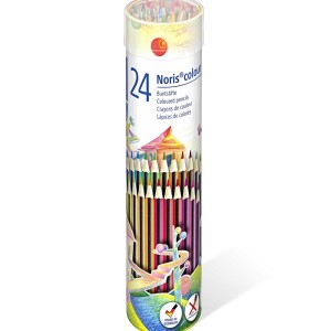 STAEDTLER SET OF 24 PENCIL COLORS IN METAL ROUND TIN