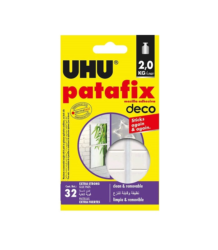 UHU PATAFIX DECO 32 strong, removable and reusable glue pads