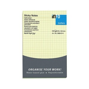 INFO Squared Sticky Notes 100 X 150 MM