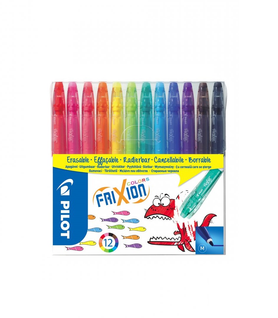 Pilot Wallet of 12 FriXion Colors - Erasable Felt pen - Medium Tip