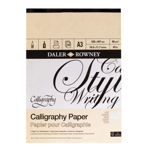 Daler Rowney Calligraphy paper pad in 3 shades A3