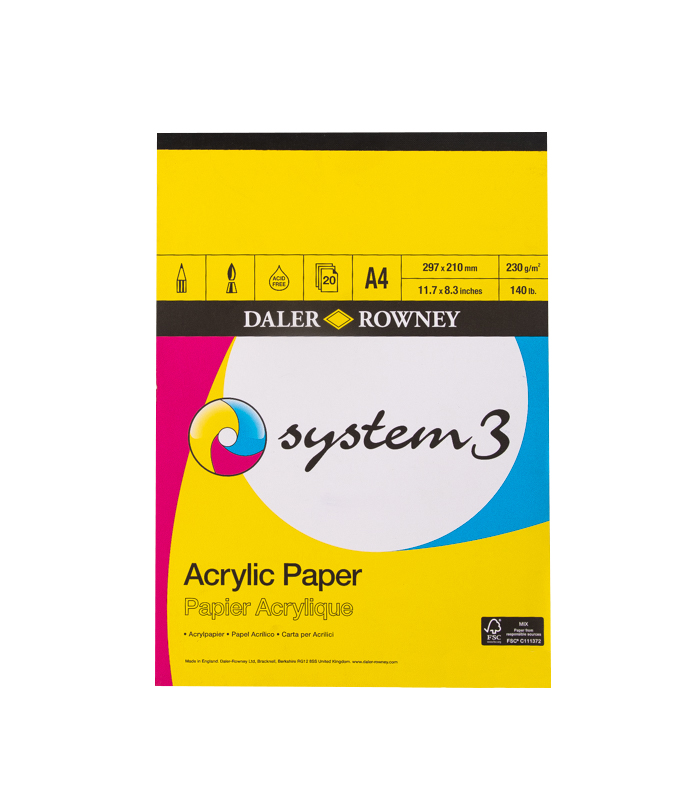Daler Rowney System 3 Acrylic Painting Pad - A4