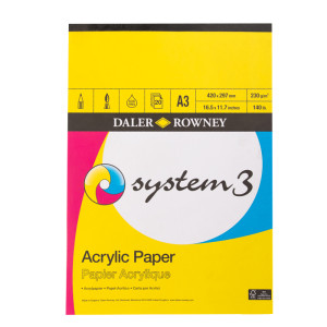 Daler-Rowney System 3 Acrylic Pad 230gsm - 20 sheets - A3