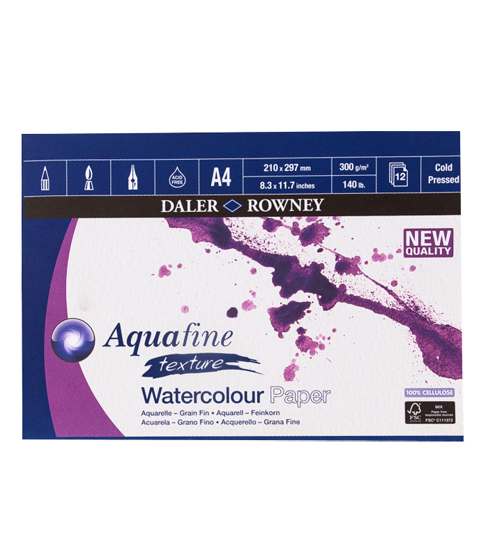 Daler Rowney Aquafine Watercolour Pad NOT Surface A4