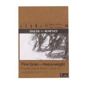 Daler Rowney Fine Grain Heavyweight Gummed Pad A5
