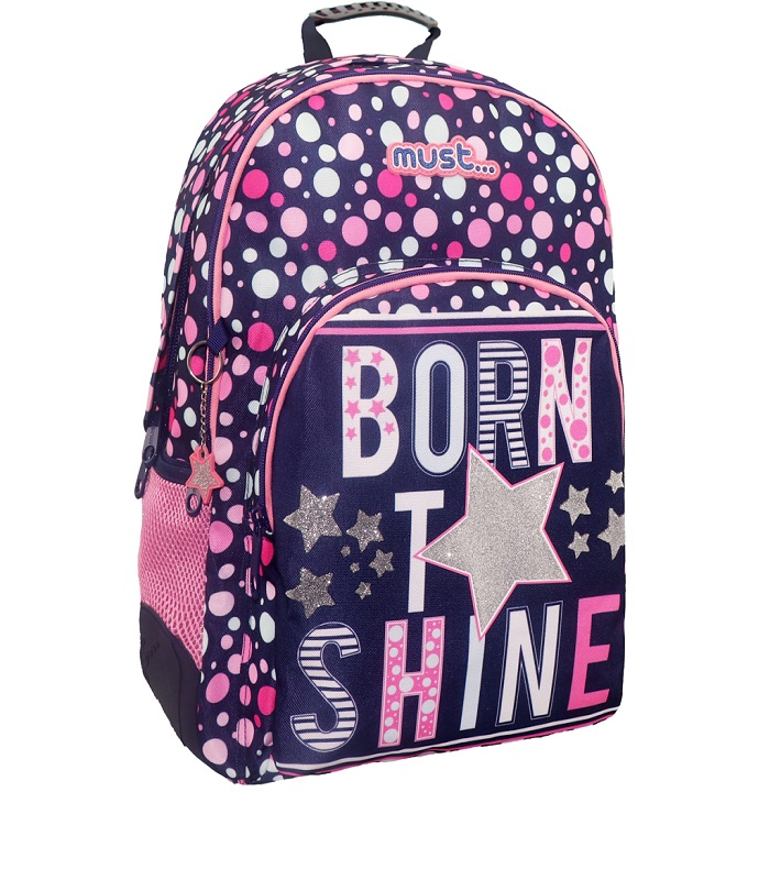 MUST ELEMENTARY SCHOOL BACKPACK ENERGY BORN TO SHINE 3 CASES