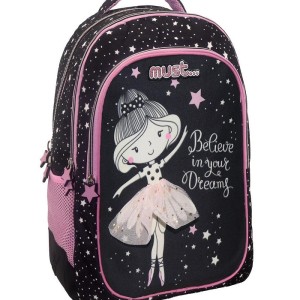 MUST BACK PACK GLOW IN THE DARK 32Χ18Χ43 3CASES BELIEVE IN YOUR DREAMS