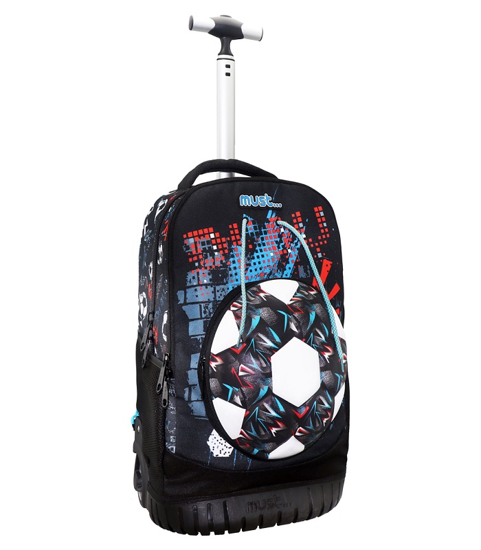 MUST ELEMENTARY TROLLEY BACKPACK PREMIUM FOOTBALL 3 CASES
