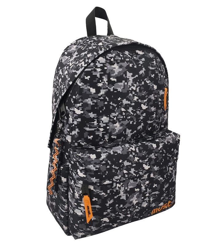 MUST BACKPACK MONOCHROME RPET ARMY BLACK-WHITE 4 CASES