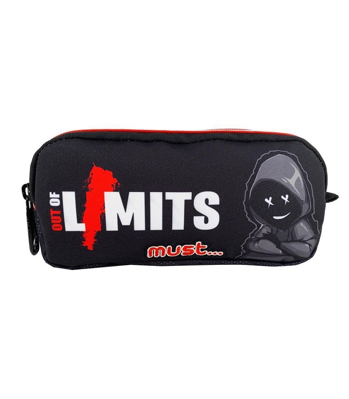 MUST PENCIL CASE ENERGY 2-ZIPPERS OUT OF LIMITS