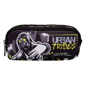MUST PENCIL CASE ENERGY 2-ZIPPERS URBAN TRIBES
