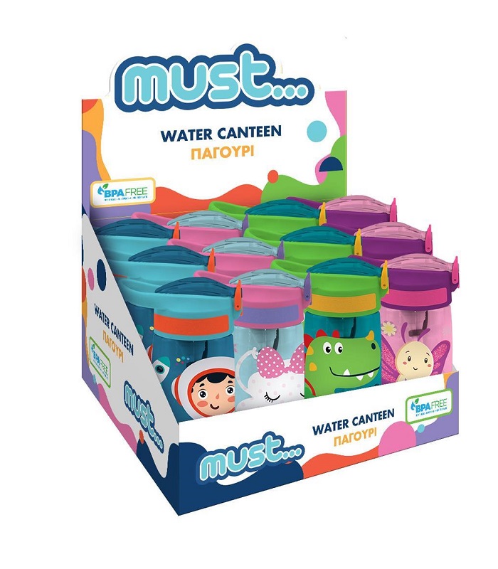 MUST WATER CANTEEN 500ML PCTG  ( 4-DESIGNS )