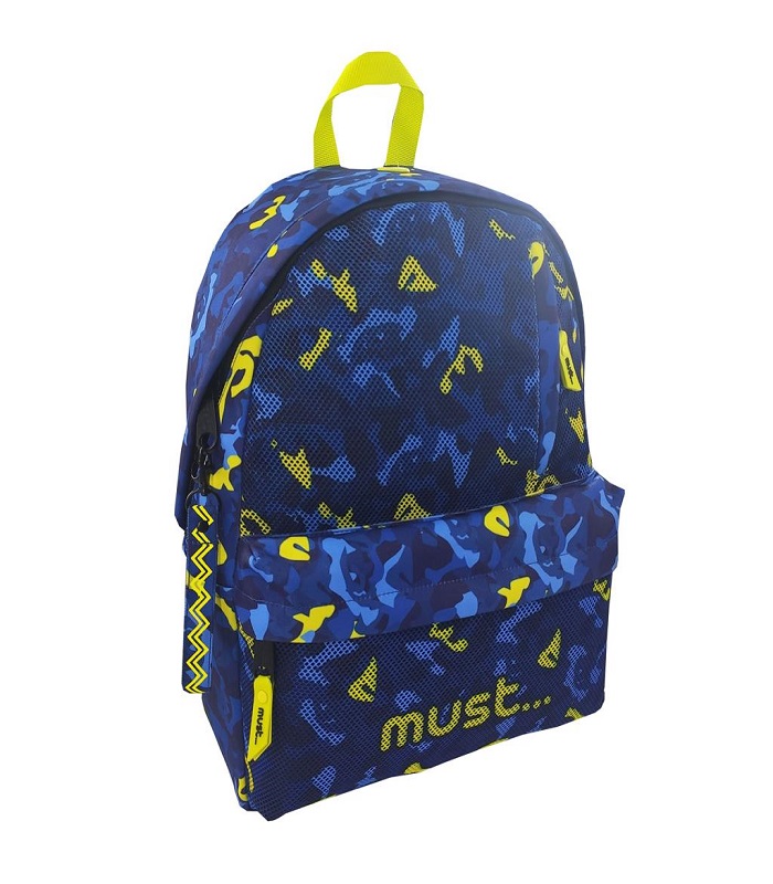 MUST BACKPACK MONOCHROME ARMY NET BLUE – YELLOW 4 CASES,