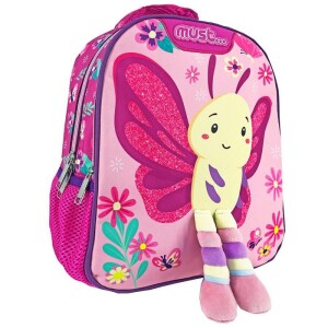 MUST KINDERGARTEN BACKPACK CHARMY BUTTERFLY 2 CASES