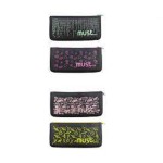MUST SILICONE PENCIL POUCH FOCUS FLAT BLACK 4-COLORS
