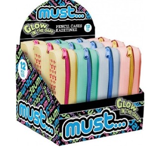 MUST SILICONE PENCIL POUCH FOCUS GLOW IN THE DARK ( 4-COLORS )