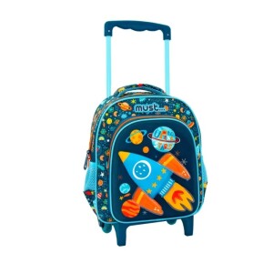 MUST KINDERGARTEN TROLLEY BACKPACK UP TO THE STARS 3D SOFT 2 CASES