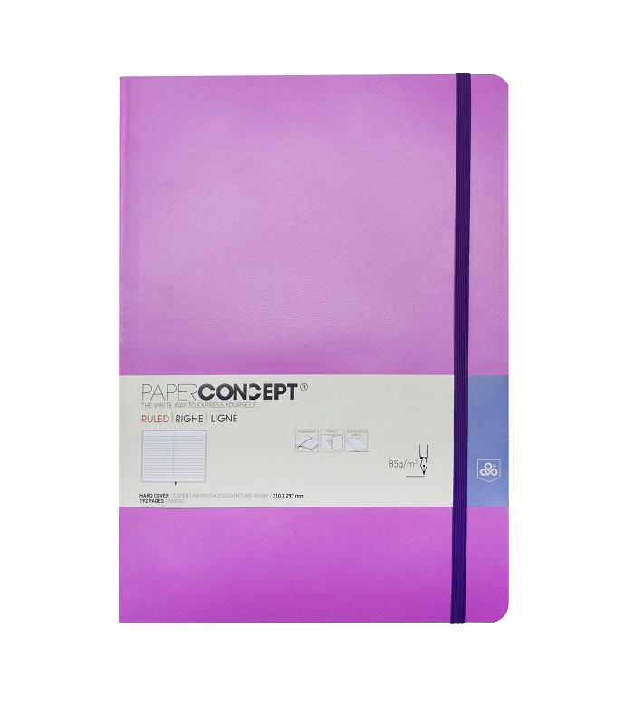 PAPER CONCEPT Hard Cover Executive Notebook - Fluo Colors - A4