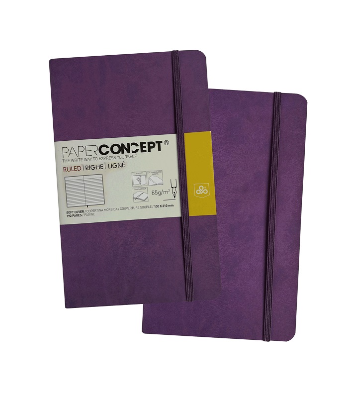 PAPER CONCEPT Executive Notebook Soft cover - Assorted Pastel Colors