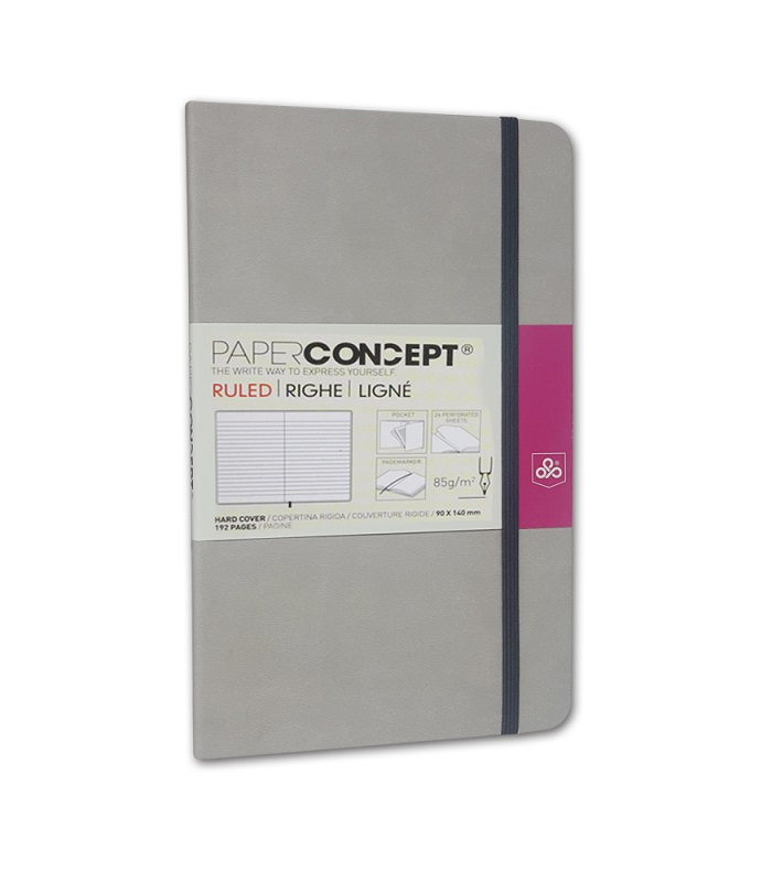 PAPER CONCEPT Hard Cover Executive Notebook 85gsm - Pastel Colors - 14 x 9 cm