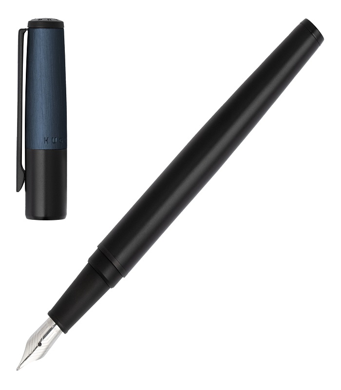 HUGO BOSS Fountain pen Gear Minimal Black & Navy