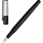 HUGO BOSS Fountain pen Gear Minimal Black & Chrome
