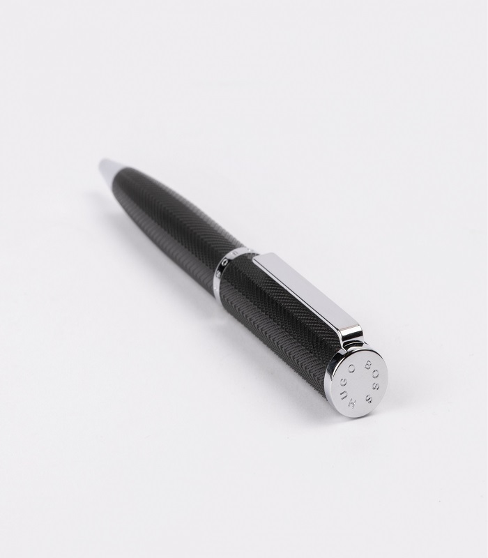 HUGO BOSS Ballpoint pen Formation Herringbone Chrome