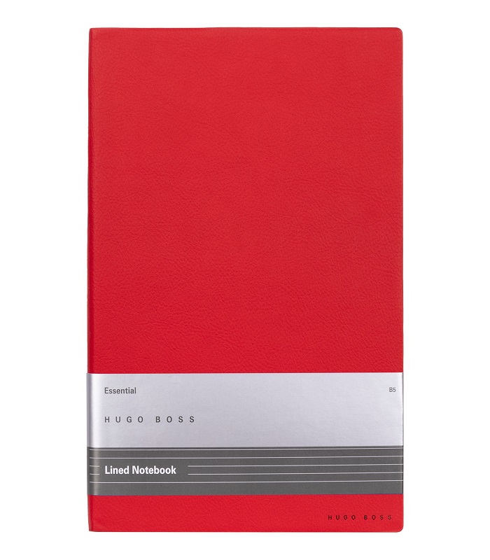 Hugo Boss Notebook B5 Essential Storyline Red Lined