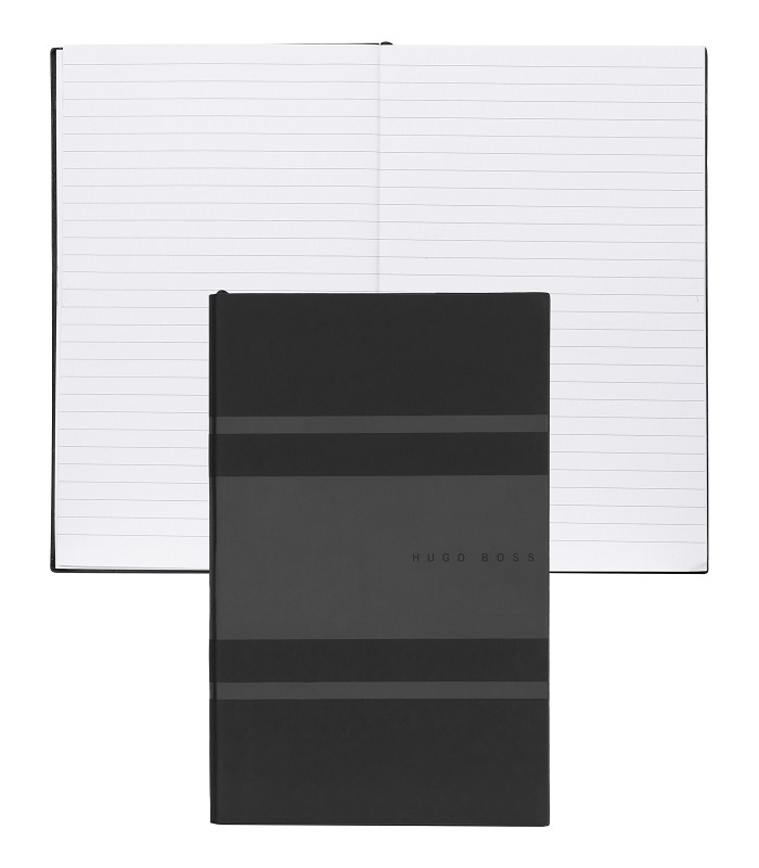 Hugo Boss Notebook A5 Essential Gear Matrix Black Lined