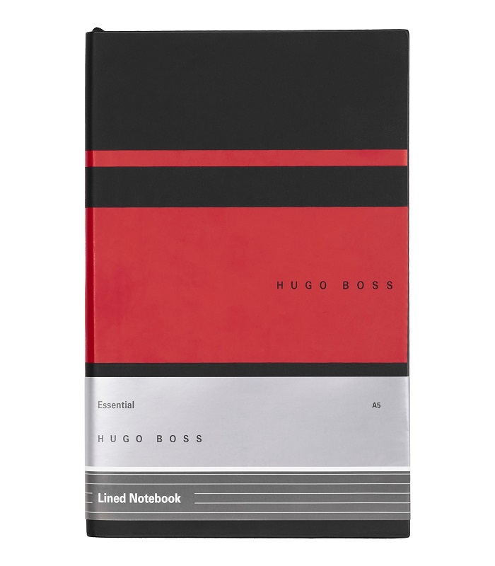 Hugo Boss Notebook A5 Essential Gear Matrix Red Lined