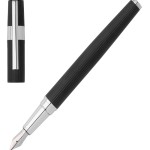 HUGO BOSS Fountain pen Gear Pinstripe Black / Chrome