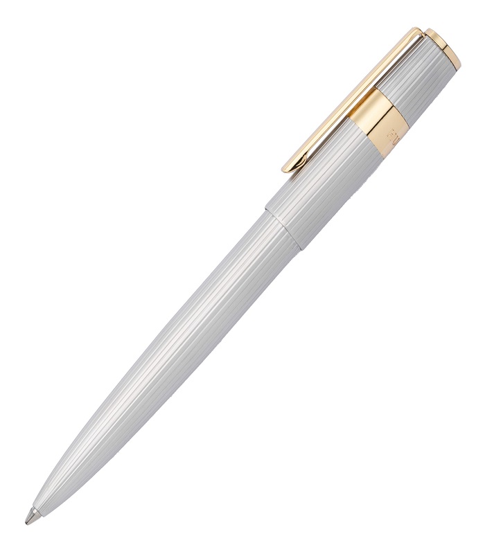 Hugo Boss Ballpoint pen Gear Pinstripe Silver / Gold