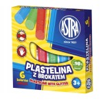 ASTRA Plasticine with glitter 6 colors