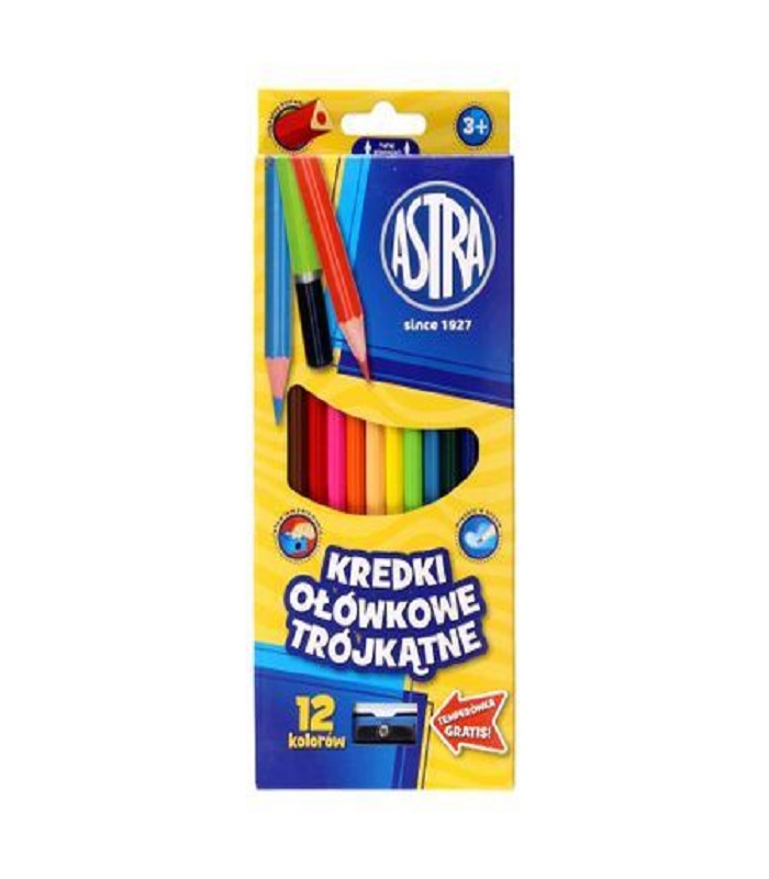 ASTRA Triangular colored pencils 12 colors