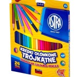 ASTRA Triangular colored pencils 24 colors