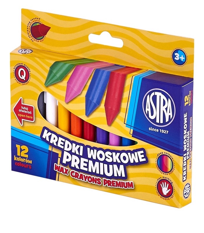 ASTRA Wax crayons 12 colors