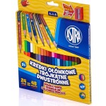 ASTRA Two-sided triangular colour pencils 24pcs=48colors
