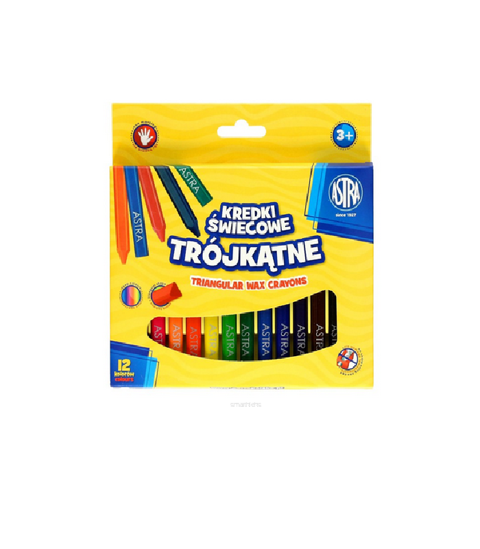 ASTRA Triangular crayons 12 kolorów