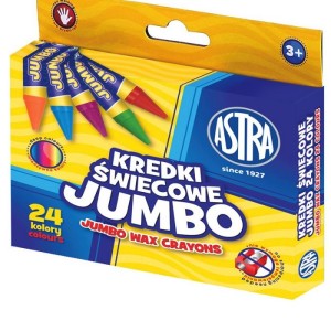 ASTRA Wax crayons 24 colors Jumbo