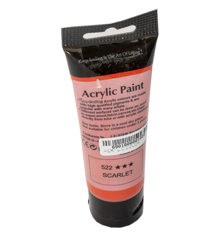 Acrylic color tube 75 ML Red