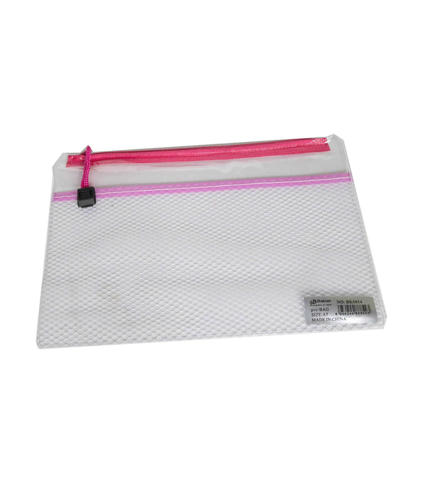 Folder with  zipper - Transparent - A5
