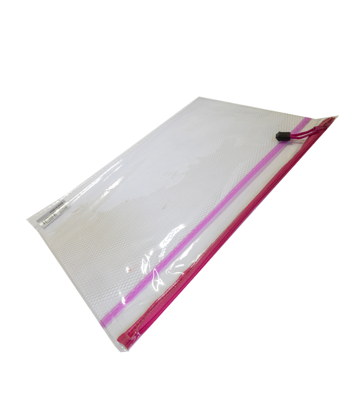 Folder with colorful zipper - Transparent - B4