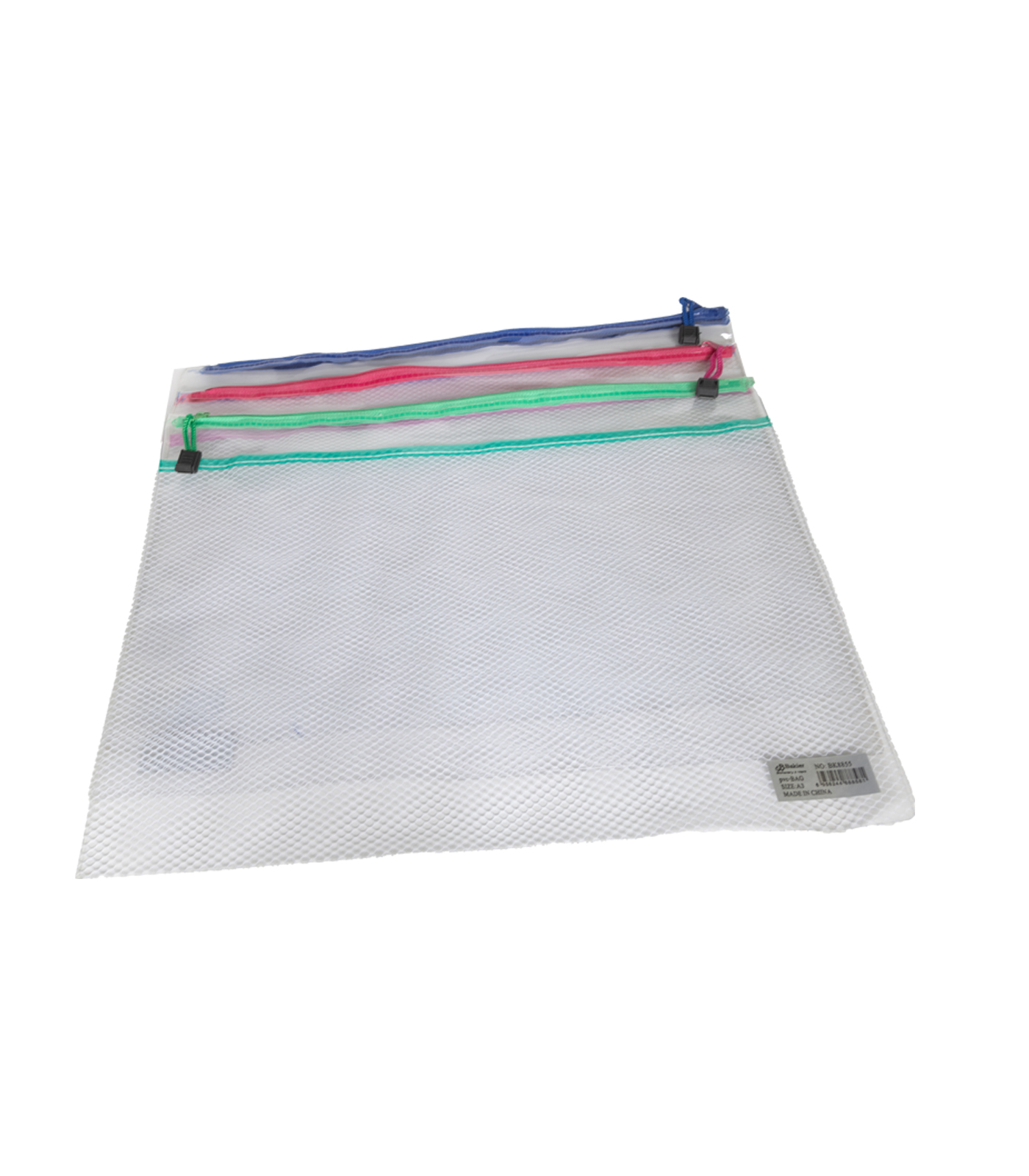 Folder with colorful zipper - Transparent - A3