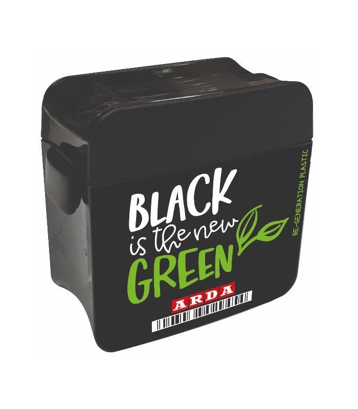 Arda  Black is the New Green Two Hole Sharpener ( Re-generation Plastic )