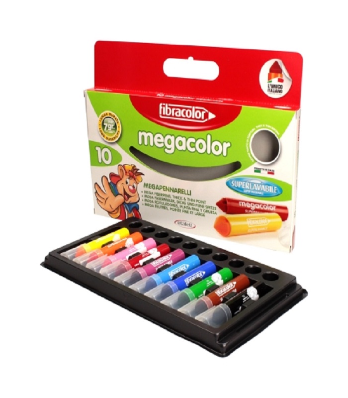 ETAFELT Fibracolor Megacolor Maxi tip marker Set of 10