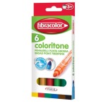 ETAFELT Fibracolor Coloritone Broad point fiber pen Pack of 6 Colors Super washable