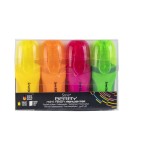 Serve Berry Mini Highlighter - Fluo Colours Pack of 4