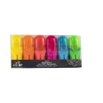 Serve Berry Mini Highlighter - Fluo Colours Pack of 6