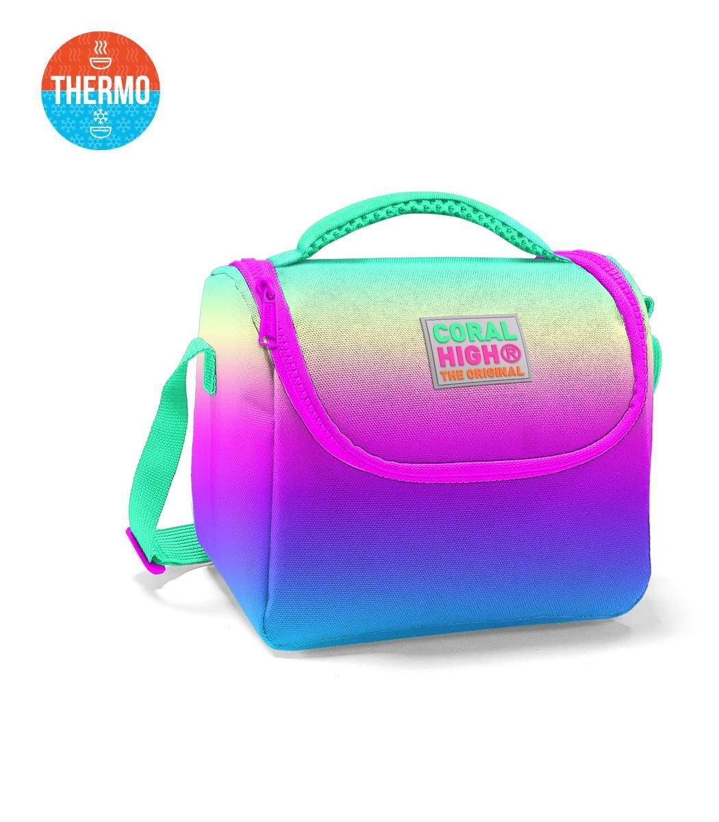 Coral High Kids Thermal Lunch Bag - Color Transition